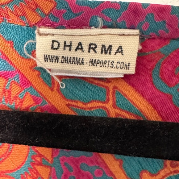 Dharma 70% silk Multicolor Sleeveless Dress size S/m - Picture 3 of 7